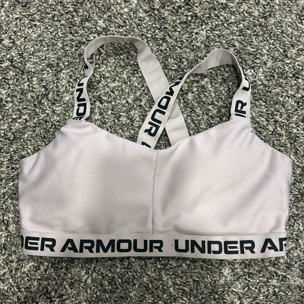 Under Armour light pink padded sports bra